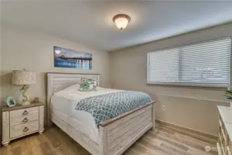 Second bedroom is plenty large for a guest bedroom, office, what ever you need.