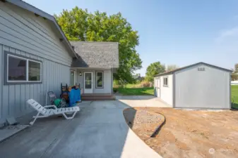 Side of house with shed