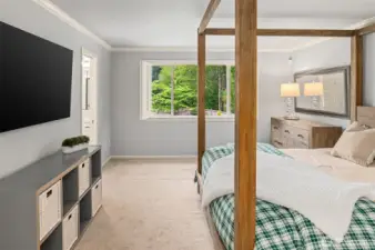 Ample space to accommodate a king-sized bed, dresser, and more!