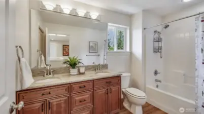 Full Bath on upper level.