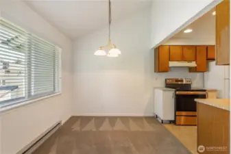 Dining into kitchen