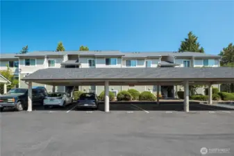 covered parking right outside of unit