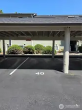 Assigned parking spot for unit