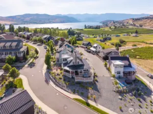 Aerial view of home looking West.