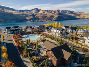Aerial view of Lookout's Hilltop Park and Pool.