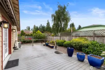 Back yard with deck