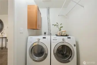 Full-size Washer and Dryer in unit
