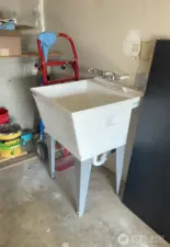 New basin in garage