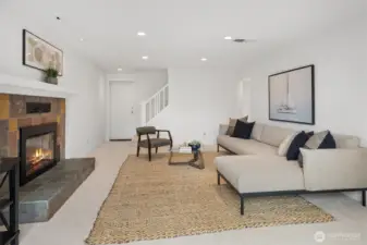 The family room also connects directly to the garage, adding everyday convenience and easy access for bringing in groceries, gear, and loved ones.