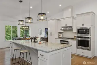 Gorgeous chefs kitchen with granite countertops!