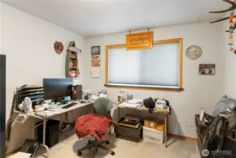 Guest bedroom # 2 on first floor.  Currently used as an office space.