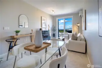 Dining Room and Lives large with Living Room and Dining Room connected.