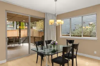 Formal dining with access to covered patio