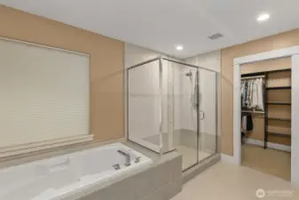 Spacious primary bath
