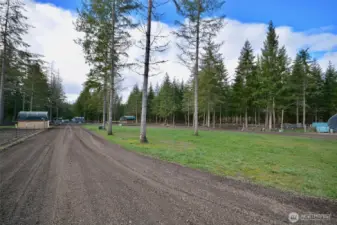 nice drive leads through the approx. 5 acres of fenced fields.