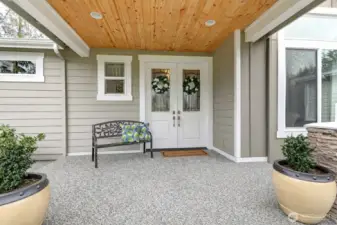 Large covered porch