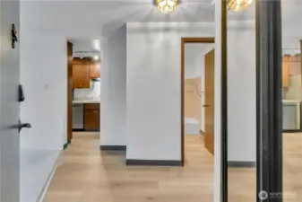 Entryway, new LVP flooring and new carpeting, just installed a few weeks ago!