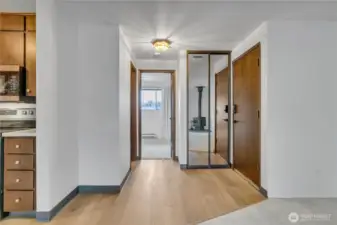 Entry has new LVP flooring that open to the kitchen and bathroom, too!