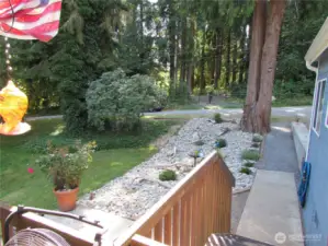 Back to the house with view of road out front. No Neighbor across street in front of home.