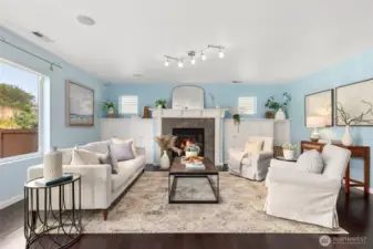 Great storage and room for TV area!