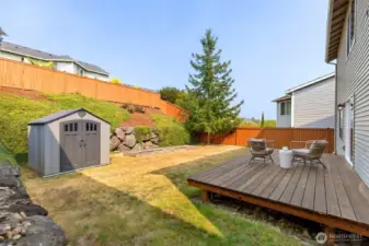 Nice deck and storage.