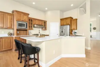 Lots of well-designed space in the gorgeous kitchen!