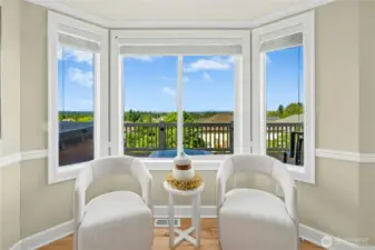 Sitting area in Owner Suite on MAIN FLOOR