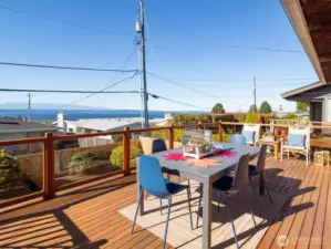 You will find the handsome deck offers great entertaining opportunities & views.