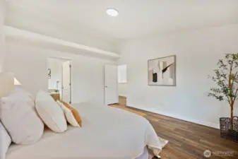 Easy care LVT floors throughout, even the bedrooms