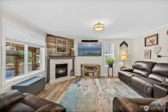 Family Room.  Custom "Catio" for your furry family members visible in the window.