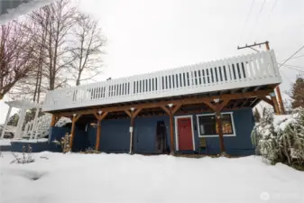 Deck with Lower Entry   Door