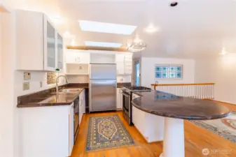 Kitchen upstairs w/Italian title inlay