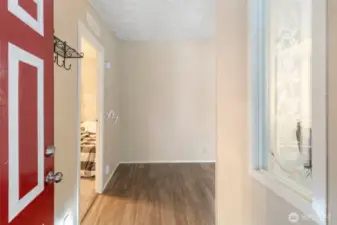 Entry to home opens to living room