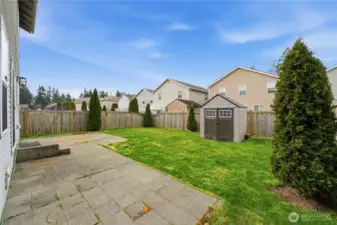 Nice sized patio for relaxing and entertaining.