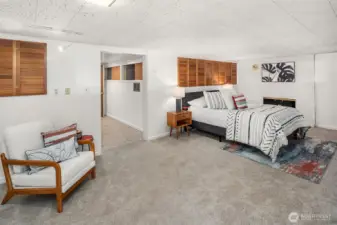 3rd Bedroom with fireplace on the Lower Level.
