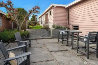 Southeast corner of the lot with spacious patio to catch the sun from dawn to dusk.