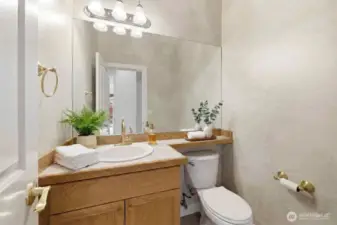 Updated guest bathroom with fresh finishes