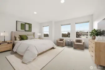 Spacious second bedroom filled with natural light