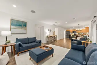 open concept entertainment space