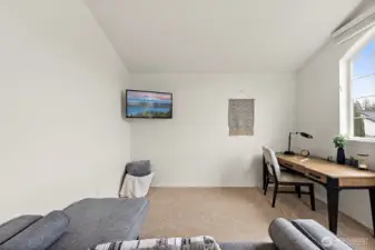 Bonus room w/vaulted ceilings, TV stays