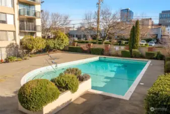 Take a dip and soak up the sun at the private outdoor pool—your perfect escape just moments from home.