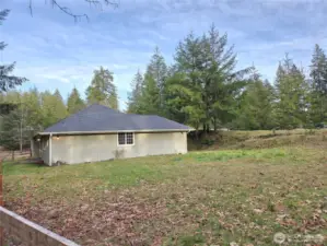 Area behind the house & in Front of the Shop Building.