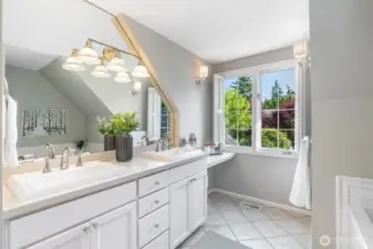 The primary bathroom