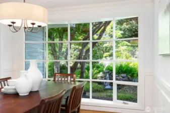 Private and beautiful view from the dining room