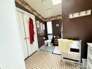 Double doors leading to primary bedroom