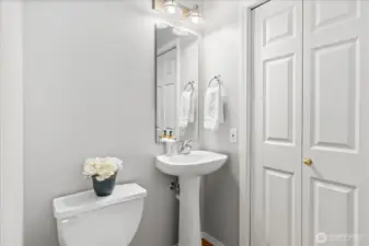 Main level half bath.