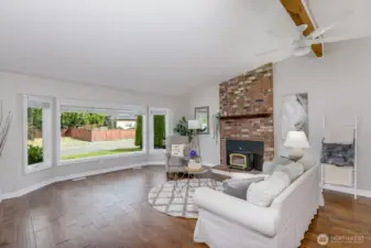 working wood fireplace