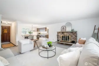 Picture yourself on cozy winter days with a fire warming the space