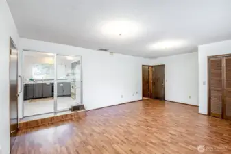 Enjoy this large family room with extra storage