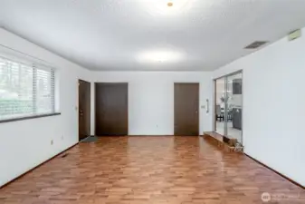 Plenty of natural light fills this family room
